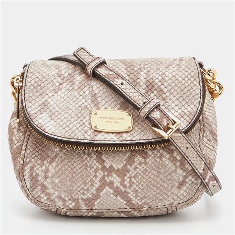 michael kors bedford python satchel|Bags .